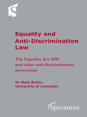 cover image of Equality and Anti-Discrimination Law